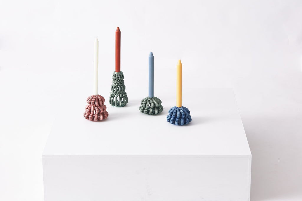 candle holder, gift, frosting candle holder, 3d candle holder, futuristic candle holder